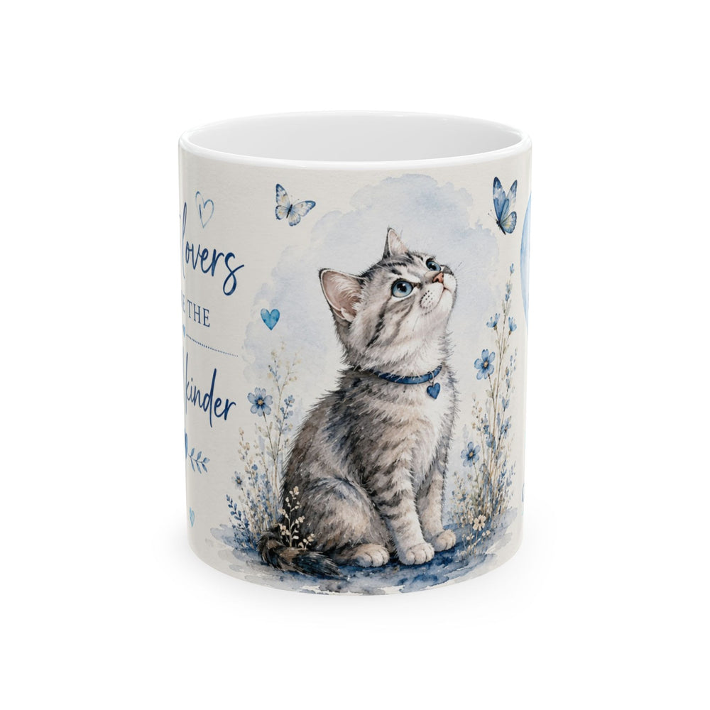 Cat Lovers Make the World Kinder Ceramic Mug | Cat Lover Gift | Coffee Mug for Cat Moms
